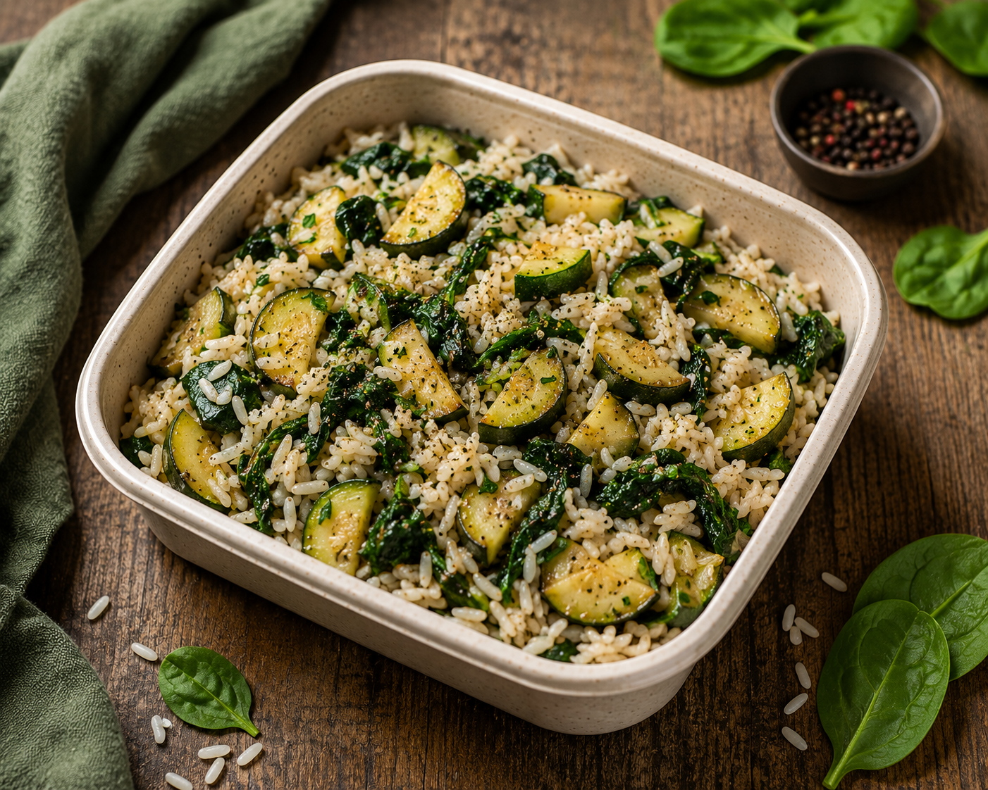 BASMATI, ZUCCHINE & SPINACI