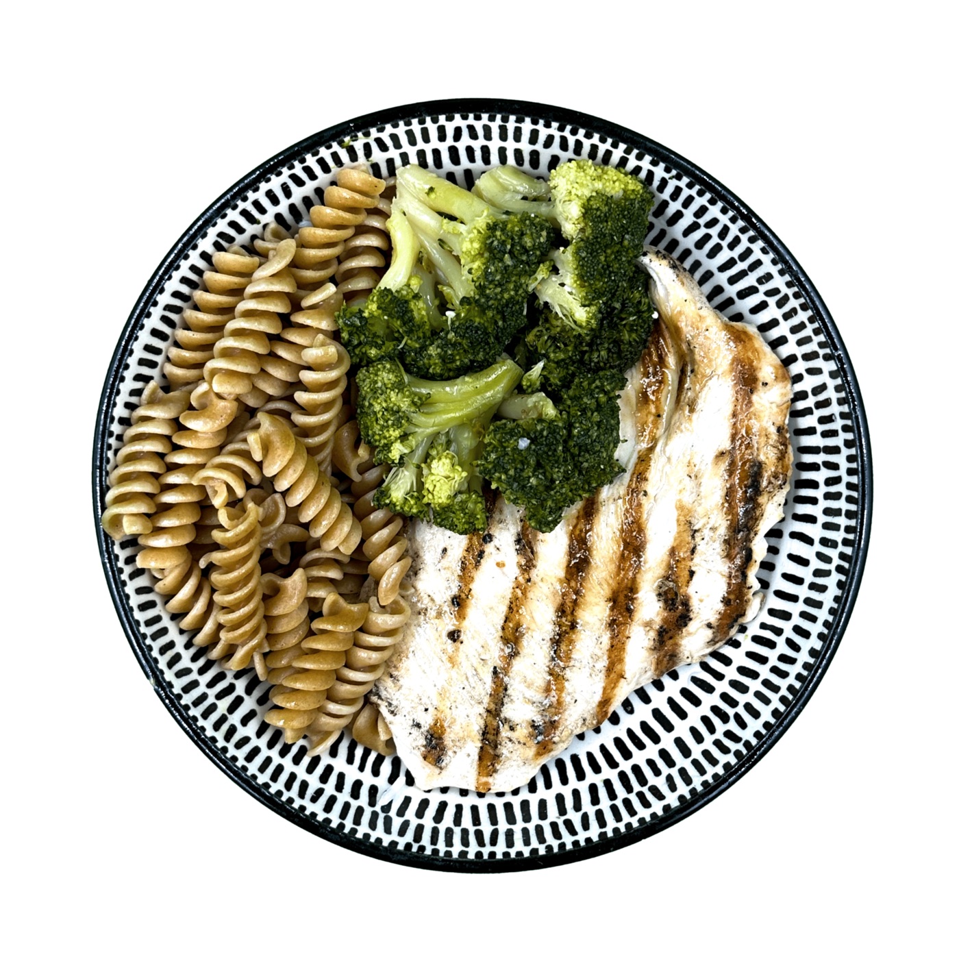 Pasta integrale con Filetto di Pollo alla Griglia e Broccoli