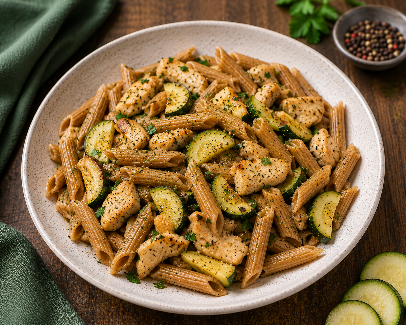 Pasta Integrale, Pollo & Zucchine