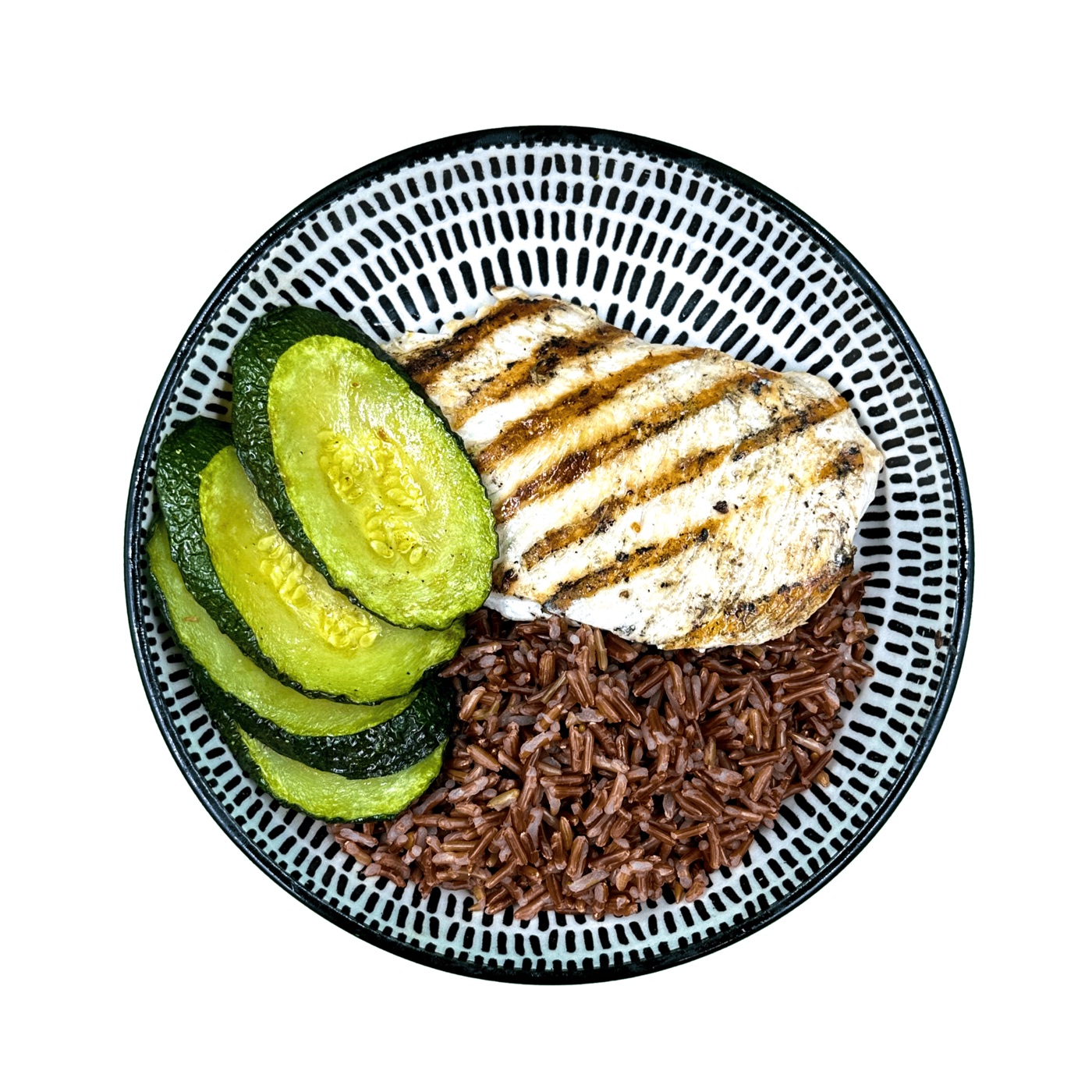 Riso Integrale Rosso con Filetto di Pollo e Zucchine